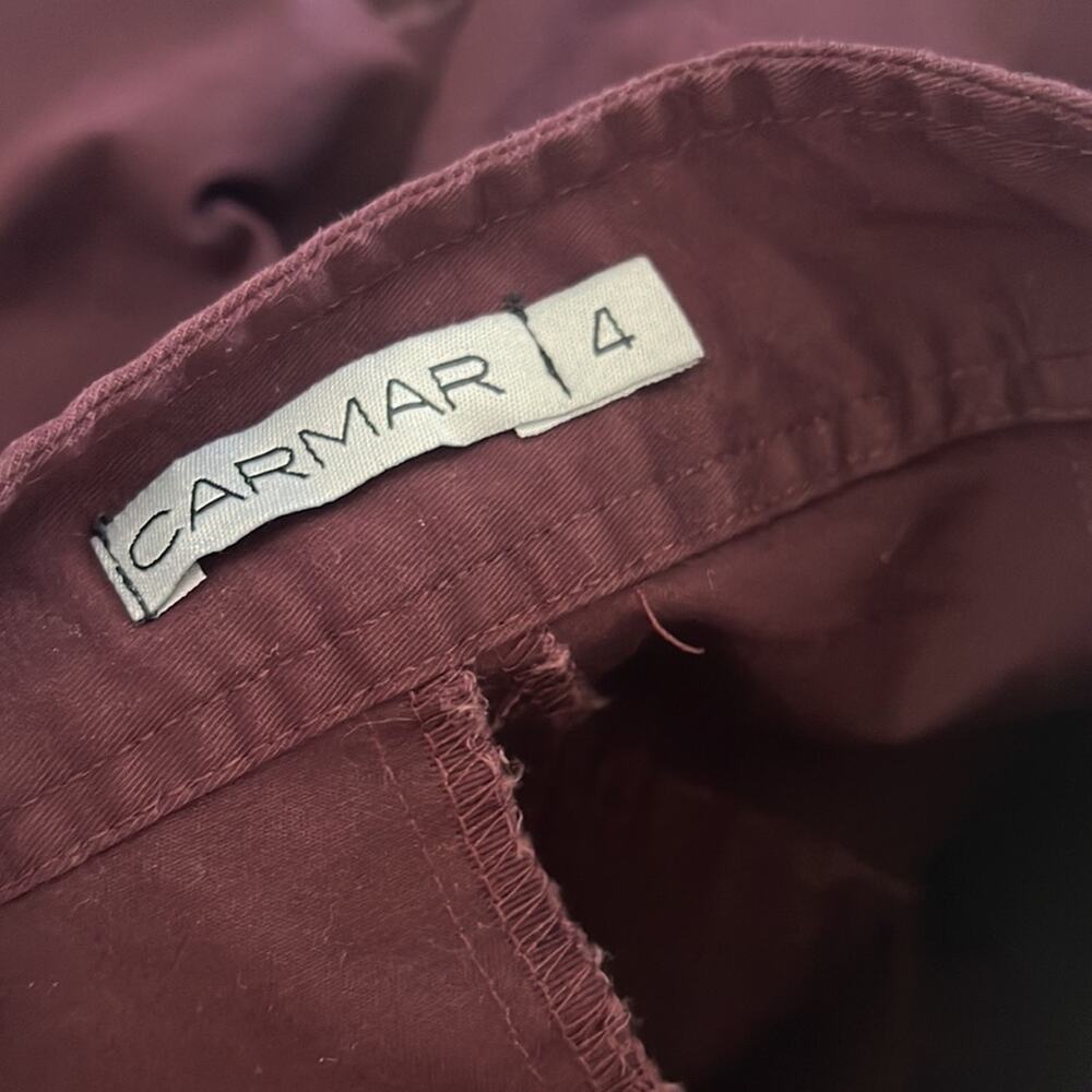 Carmar Maroon Utility Cargo Skirt Buckles 4 - Picture 3 of 6